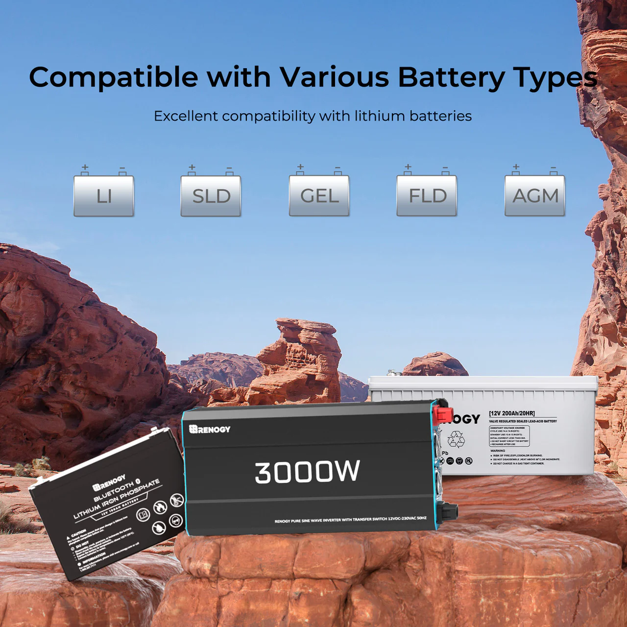 5,12kWh Caravan Power System | 3000W Inverter (EU Plug, 2-Pin), 200Ah Lithium Battery x2 - Image 15