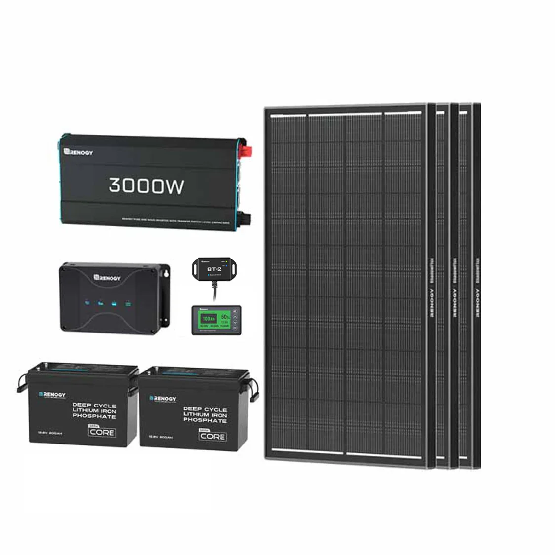 5,12kWh Caravan Power System | 3000W Inverter (EU Plug, 2-Pin), 200Ah Lithium Battery x2 - Image 3