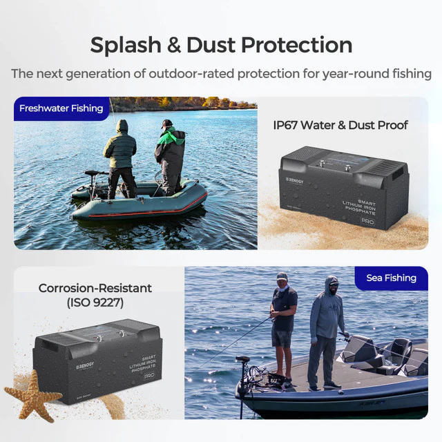 12V 200Ah Pro Smart Lithium LiFePO4 Battery w/ Bluetooth & Self-heating Function - Image 6