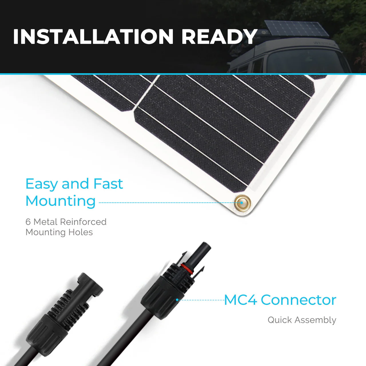 175 Watt 12 Volt Flexible Monocrystalline Solar Panel - Image 7