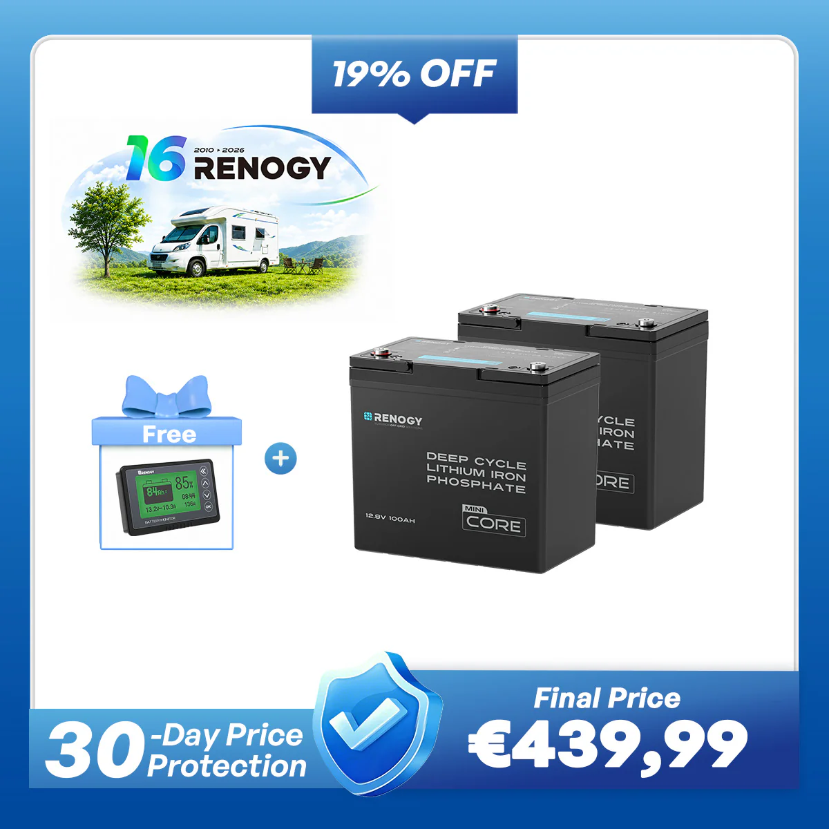 Core Mini - 12V 100Ah LiFePO4 Battery w/ Low-Temperature Protection - Image 17