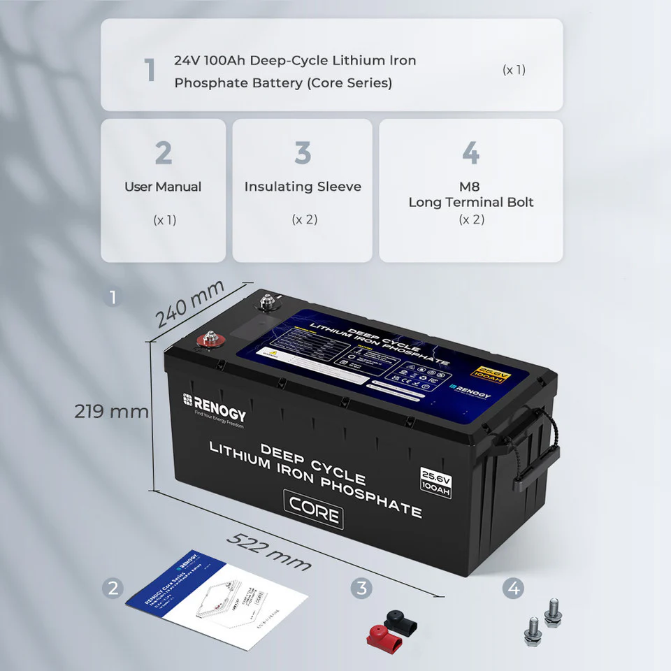 Open Box - 24V 100Ah lithium LiFePo4 battery with self-heating - Image 6