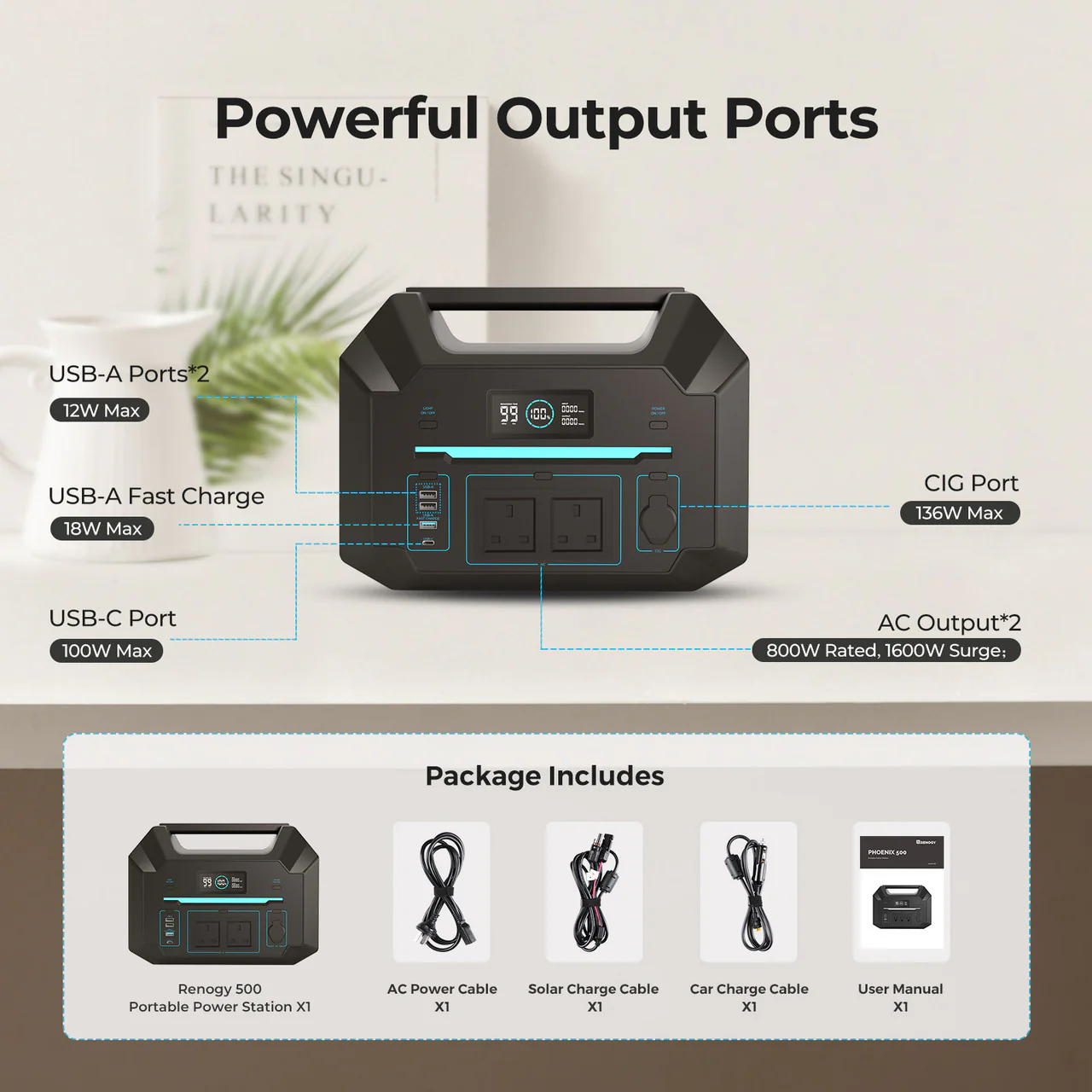 PHOENIX 500W Portable Powerstation - Image 3