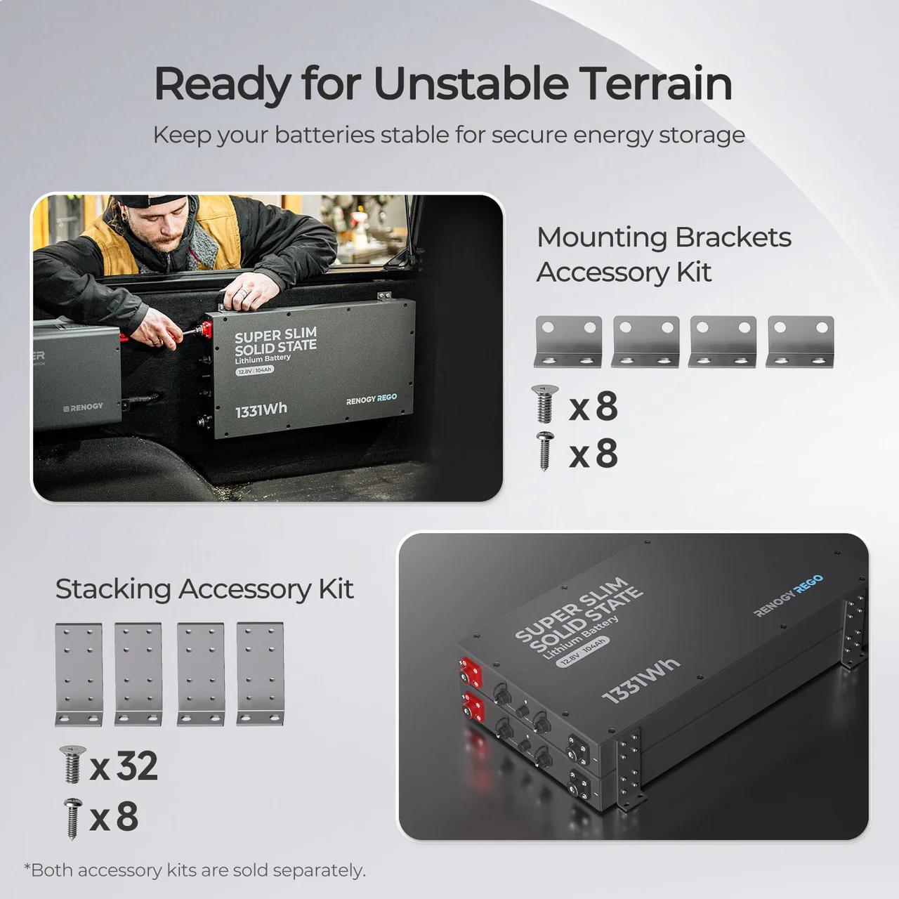REGO - 12.8V 104Ah Super Slim Lithium Iron Phosphate Battery - Image 4