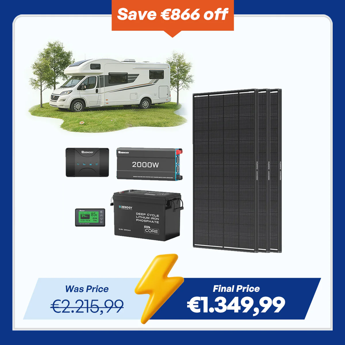 3,84Kwh Caravan Power System| 2000W Inverter, 50A Battery Charger - Image 10
