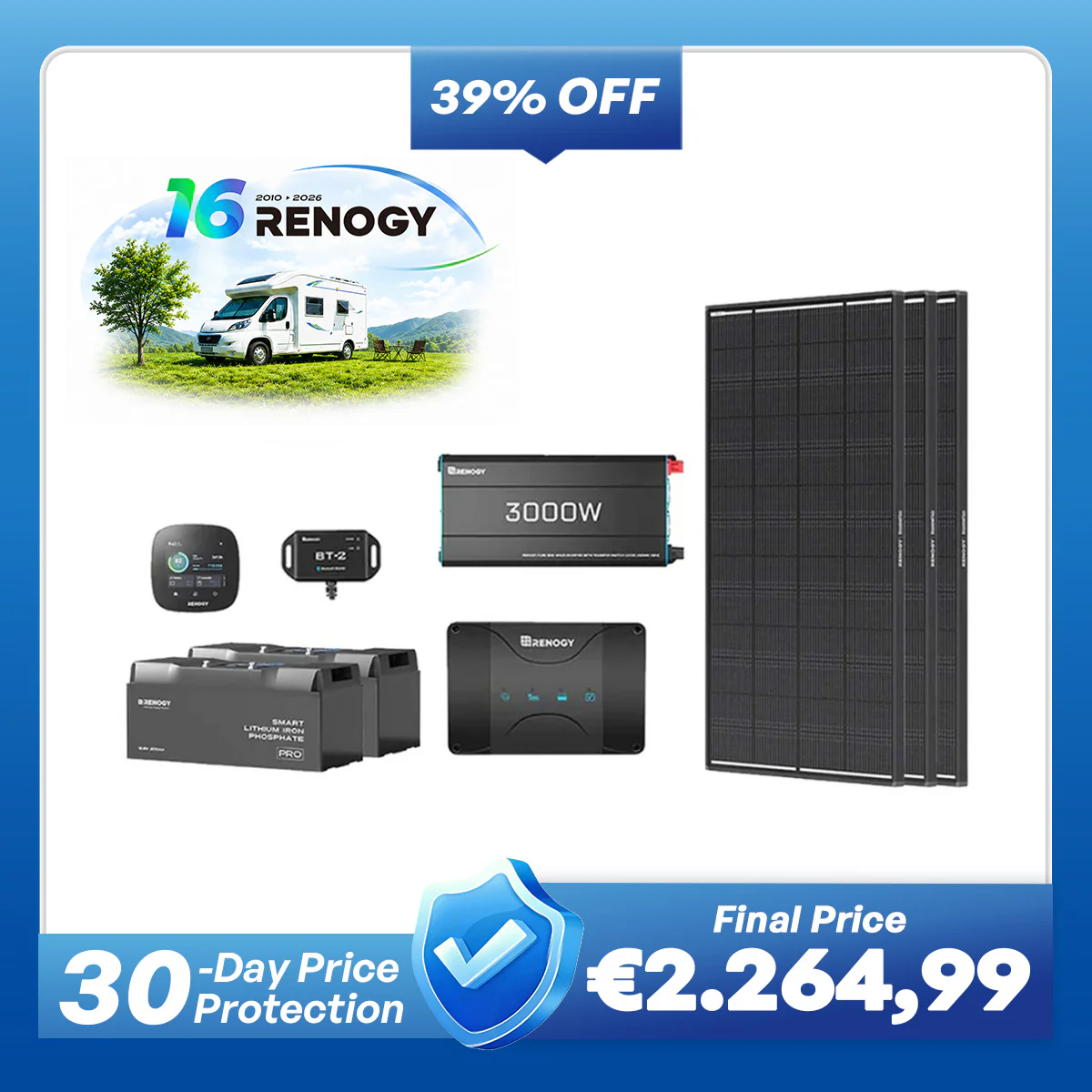 5,12Kwh Caravan Power System | 3000W inverter, 50A Battery Charger - Image 10