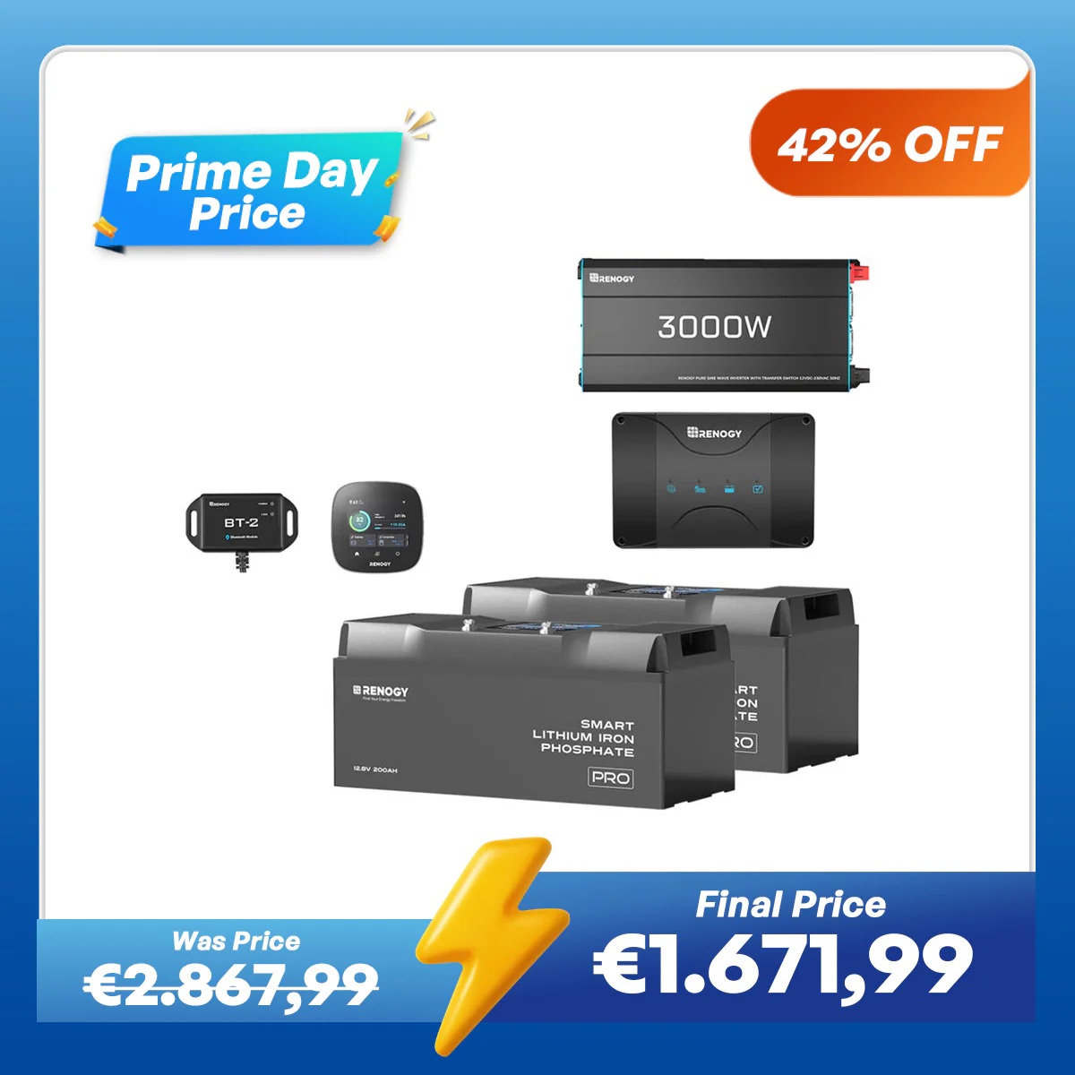 5,12Kwh Caravan Power System | 3000W inverter, 50A Battery Charger - Image 12