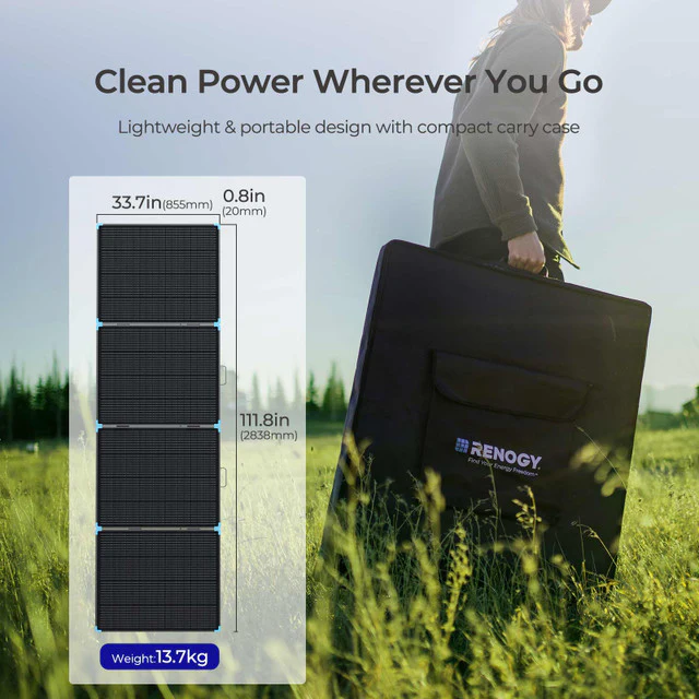 12V Portable Solar Suitcase Lightweight 400W - Image 4